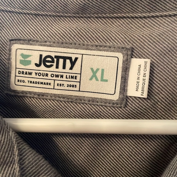 Jetty Men’s XL Gray White Button-Up Shirt - Picture 5 of 8